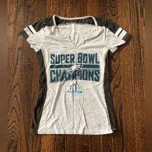 Fanatics NFL Women’s S Philadelphia Eagles Super Bowl LIII Heathered Gray Tee